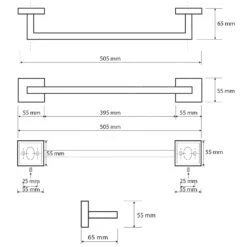 Sapho X-SQUARE - Portatoallas, Longitud 500 Mm, Cromo XQ402 -Baño Suministros Tienda 012f1f7507f0c9187bade989