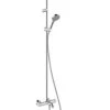 Hansgrohe Vernis Blend - Conjunto De Ducha Showerpipe 200 Con Termostato De Bañera, EcoSmart, Cromo 26079000