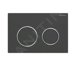 Geberit Omega20 - Control De Descarga, Negro Mate/cromo Brillante 115.085.14.1