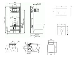 Ideal Standard ProSys - Conjunto De Módulo De Instalación Empotrado, Inodoro Y Asiento Strada II, Pulsador Oleas M2, Aquablade, SoftClose, Cromo ProSys120M SP27 13 Ideal Standard ProSys - Conjunto De Módulo De Instalación Empotrado, Inodoro Y Asiento Strada II, Pulsador Oleas M2, Aquablade, SoftClose, Cromo ProSys120M SP27 -Baño Suministros Tienda 04cb96760dedc9ec9cacdf1f 1
