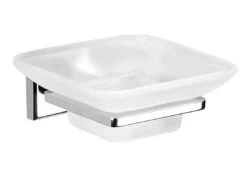 Sapho Gedy Colorado - Jabonera De Pared, Vaso Opalino/cromo 6911