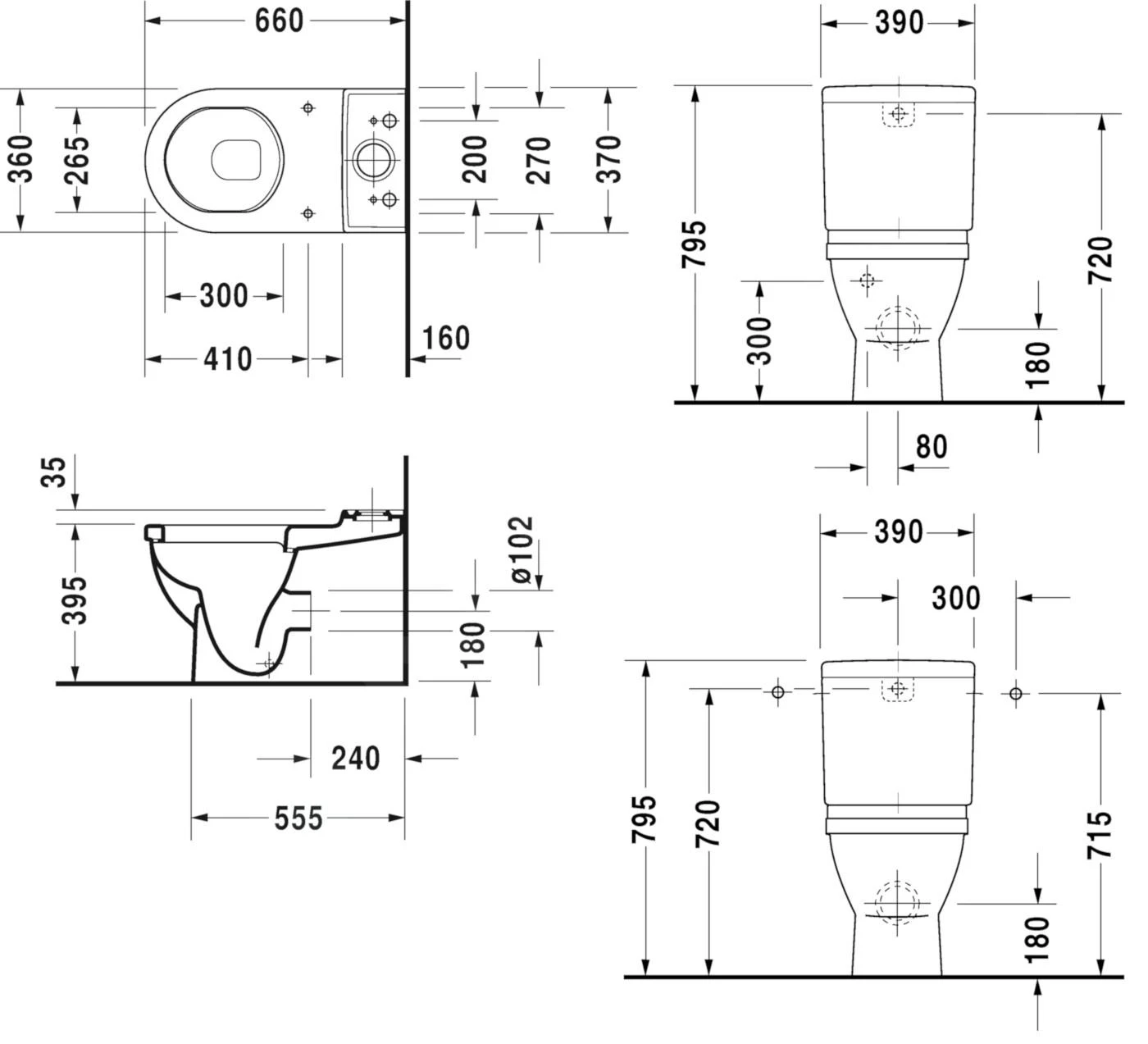 Duravit Starck 3 - Taza De Inodoro Completo, Blanca 0128090000 4 Duravit Starck 3 - Taza De Inodoro Completo, Blanca 0128090000 - Imagen 2