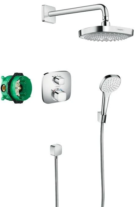 Hansgrohe Croma Select E - Conjunto De Ducha 180 Con Termostato Ecostat E, 2 Chorros, Cromo 27294000 3 Hansgrohe Croma Select E - Conjunto De Ducha 180 Con Termostato Ecostat E, 2 Chorros, Cromo 27294000