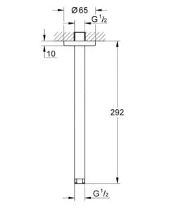 Grohe Rainshower - Brazo De Techo, Cromo 28497000 -Baño Suministros Tienda 0aedfc05ba78b1d019bcdb32
