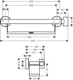 Hansgrohe Raindance Select S - Agarradero Comfort Con Soporte Porter Y Estantería, Cromo 26328400 -Baño Suministros Tienda 0d718d813f63bfe8a1a1323e