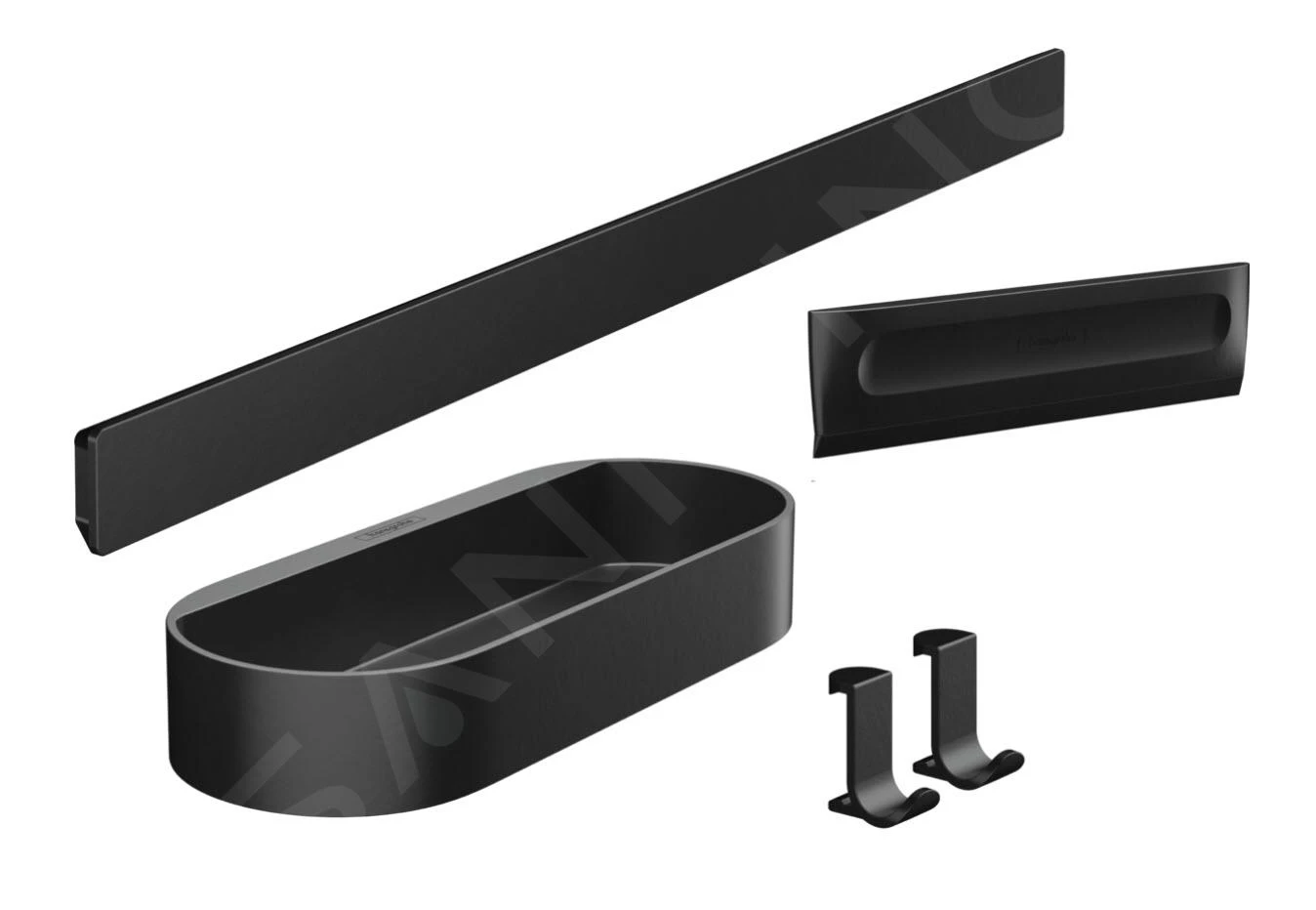 Hansgrohe WallStoris - Set De Accesorios De Baño, Negro Mate 27967670 3 Hansgrohe WallStoris - Set De Accesorios De Baño, Negro Mate 27967670
