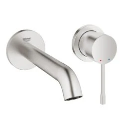 Grohe Essence - Grifo De Lavabo Empotrado M, Instalación 2 Orificios, Supersteel 19408DC1