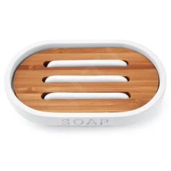 Nimco Kora - Jabonera, Blanco/bambú KO 24059-05 -Baño Suministros Tienda 1245dd6f846f988a640f7136