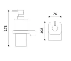 Nimco Maya - Dispensador De Jabón Con Soporte, Cristal Mate/cromo MA 29031H-26 -Baño Suministros Tienda 12e6232ed35726218cd193ea