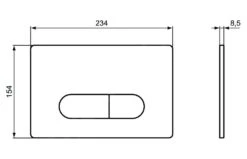 Ideal Standard Oleas - Pulsador De Descarga Oleas M1, SmartFlush, Cromo R0117AA -Baño Suministros Tienda 12f68a9c1d433f293536ea12