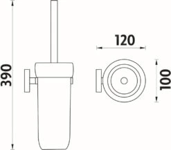 Nimco Unix - Escobilla De WC De Pared Con Soporte, Cerámica Blanca/cromo UN 13094K-26 -Baño Suministros Tienda 14bd4d6451d0bd6be028c5c0