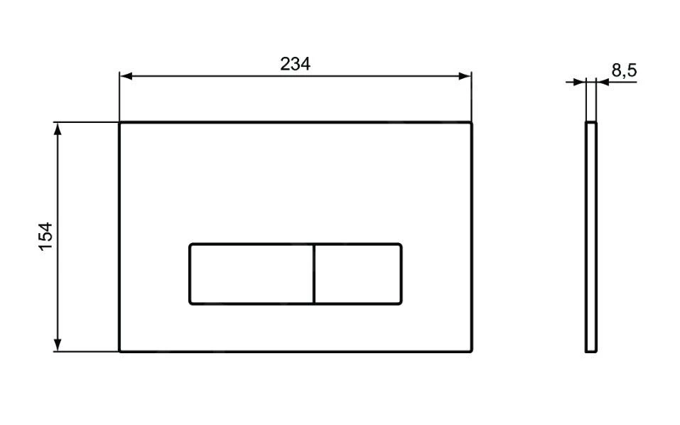 Ideal Standard Oleas - Pulsador De Descarga Oleas M2, Negro R0121A6 4 Ideal Standard Oleas - Pulsador De Descarga Oleas M2, Negro R0121A6 - Imagen 2