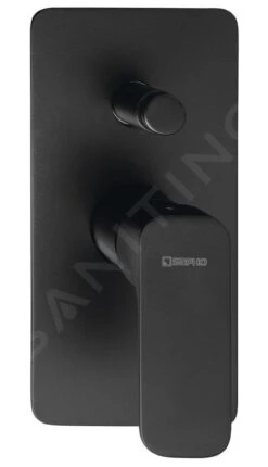 Sapho Spy - Grifo Empotrado De Ducha, 2 Salidas, Negro Mate PY42/15