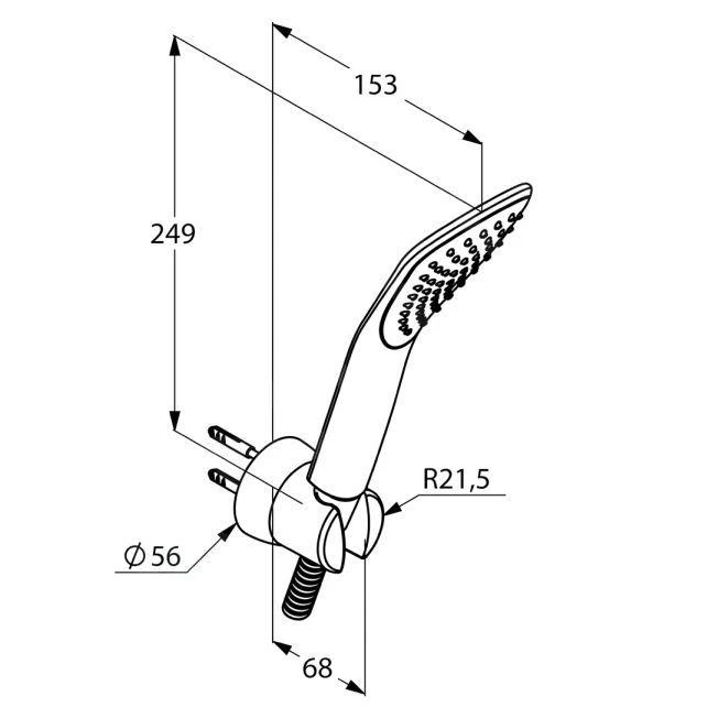 Kludi Fizz - Juego De Cabezal De Ducha, Soporte Y Manguera, Cromo 6765005-00 4 Kludi Fizz - Juego De Cabezal De Ducha, Soporte Y Manguera, Cromo 6765005-00 - Imagen 2