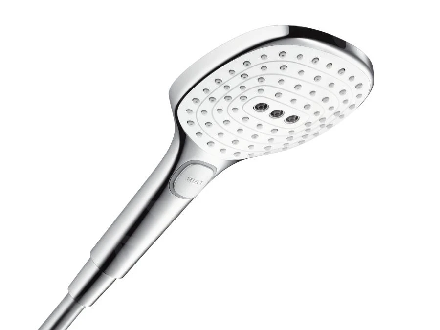 Hansgrohe Raindance Select E - Alcachofa De Ducha, 120, 3 Chorros, Blanco/cromo 26520400 3 Hansgrohe Raindance Select E - Alcachofa De Ducha, 120, 3 Chorros, Blanco/cromo 26520400