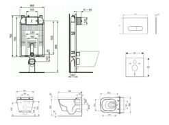 Ideal Standard ProSys - Conjunto De Módulo De Instalación En Pared, Ducha De Bidé Y Asiento TECEone, Pulsador Oleas M1, Rimless, SoftClose, Cromo Mate ProSys80M SP131 16 Ideal Standard ProSys - Conjunto De Módulo De Instalación En Pared, Ducha De Bidé Y Asiento TECEone, Pulsador Oleas M1, Rimless, SoftClose, Cromo Mate ProSys80M SP131 -Baño Suministros Tienda 1952df5e699b0e5c8b4c6ed4