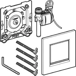 Geberit Sistemas De Descarga De WC - Pulsador Neumático De Descarga De Urinario Typ 30, Cromo Brillante/cromo Mate 116.017.KN.1 -Baño Suministros Tienda 1c701bdf12779da99d3125b7