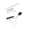 Hansgrohe WallStoris - Conjunto De Cabezal De Ducha 105, 3 Chorros, Termostato Y Accesorios De Baño, Blanco Mate 24250700 -Baño Suministros Tienda 23aa28dce8c43d26f2a66317