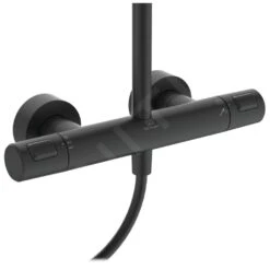 Ideal Standard CeraTherm - Conjunto De Ducha T25 Con Termostato, 200 Mm, 1 Chorro, Negro A7546XG -Baño Suministros Tienda 25257ff6239bc388f72e0684