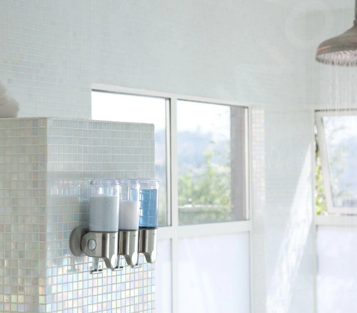 Simplehuman Accesorios De Baño - Dispensador De Jabón, Champú Y Acondicionador Con Soporte, 3x 444 Ml, Acero Inoxidable Cepillado BT1029 7 Simplehuman Accesorios De Baño - Dispensador De Jabón, Champú Y Acondicionador Con Soporte, 3x 444 Ml, Acero Inoxidable Cepillado BT1029 - Imagen 5