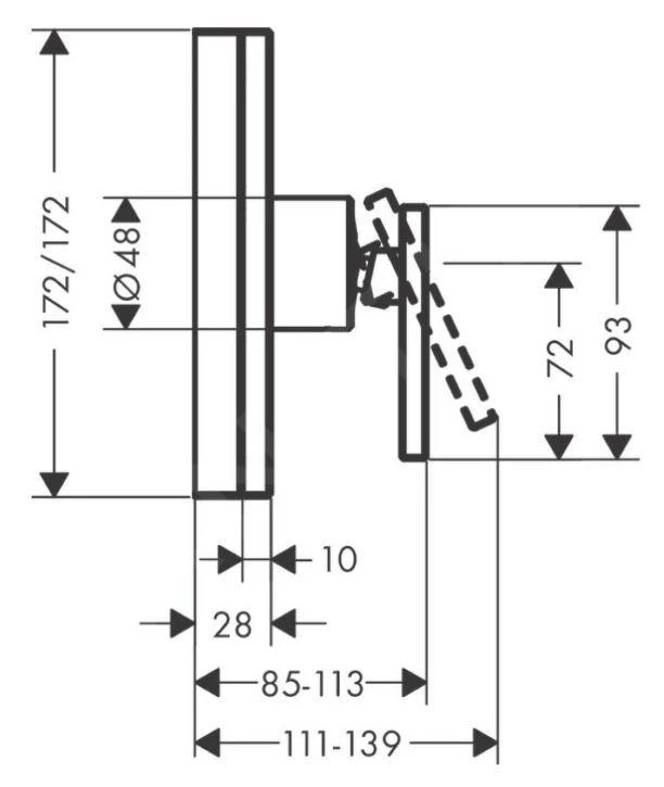 Axor Edge - Grifo Empotrado De Ducha, Cromo 46650000 4 Axor Edge - Grifo Empotrado De Ducha, Cromo 46650000 - Imagen 2