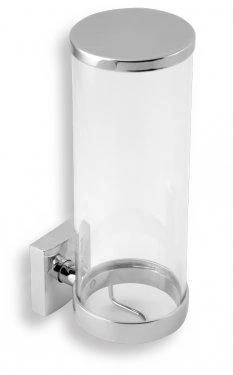 Novaservis Metalia 12 - Dispensador De Discos Desmaquillantes, Vidrio/cromo 0272,0