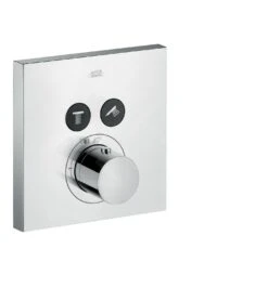 Axor ShowerSelect - Termostato Empotrado Para 2 Dispositivos, Cromo 36715000