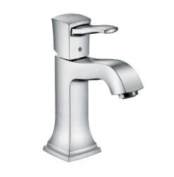 Hansgrohe Metropol Classic - Grifo Monomando De Lavabo 110 Con Manecilla De Palanca, Con Conjunto De Desagüe Y Tirador, Cromo 31300000