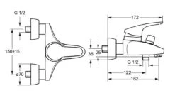 Hansa Mix - Grifo Monomando De Bañera, Cromo 01742183 -Baño Suministros Tienda 302f5c4b435b167dfca59dfc