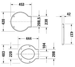 Duravit Starck 1 - Asiento De WC Con Softclose, Blanco 0065880099 6 Duravit Starck 1 - Asiento De WC Con Softclose, Blanco 0065880099 -Baño Suministros Tienda 3500e4864b028772b16b9b56