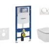 Geberit Duofix - Módulo Para Inodoro Suspendido Con Pulsador Sigma20, Blanco/cromo Brillante + Ideal Standard Tesi - WC Y Asiento 111.300.00.5 NF4 -Baño Suministros Tienda 3a006e8d0bbff3d62c8d1224