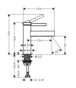 Hansgrohe Finoris - Grifo De Agua Fría De Pie 100. EcoSmart, Cromo 76013000 -Baño Suministros Tienda 40306cd5f08c358a3b3f48d1 2