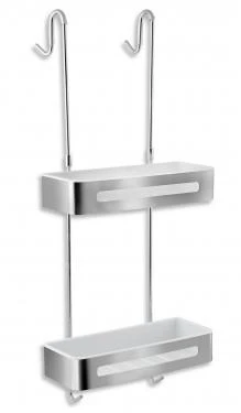 Novaservis Titania Yacore - Estante Doble, Acero Inoxidable Cepillado 65575,4