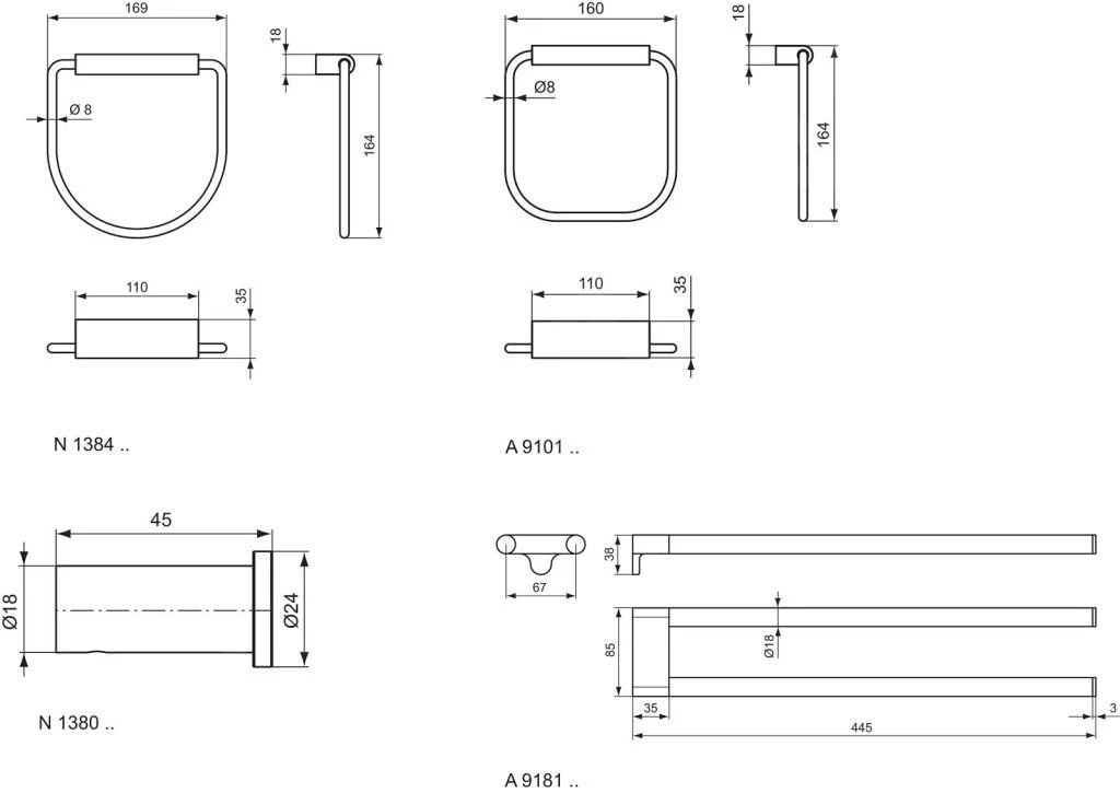 Ideal Standard Connect - Gancho, Cromo N1380AA 4 Ideal Standard Connect - Gancho, Cromo N1380AA - Imagen 2