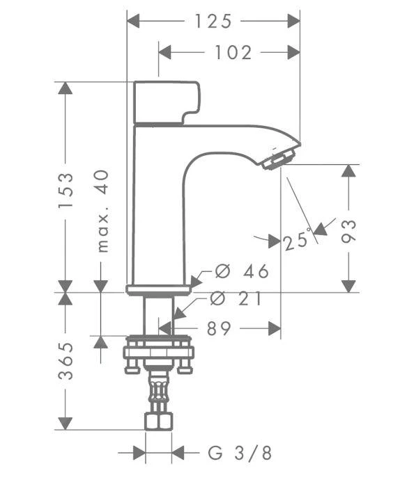Hansgrohe Metris New - Grifo De Agua Fría Para Lavabo, EcoSmart, Cromo 31166000 4 Hansgrohe Metris New - Grifo De Agua Fría Para Lavabo, EcoSmart, Cromo 31166000 - Imagen 2