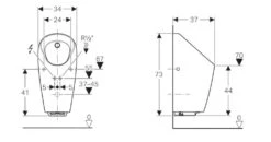 Geberit Urinarios - Urinario Selva Para Control Integrado, Blanco 116.085.00.1 -Baño Suministros Tienda 47be09421bd470393aa9c467