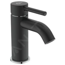 Ideal Standard CeraLine - Grifo De Lavabo Con Desagüe, Negro Mate BC203U4