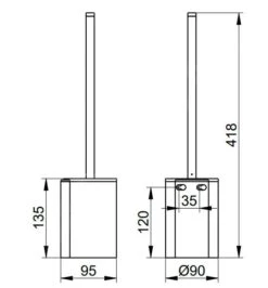 Keuco Plan - Escobilla De WC Con Soporte, Blanco/cromo 14972010100 -Baño Suministros Tienda 4efedee779b7c23d44598b83