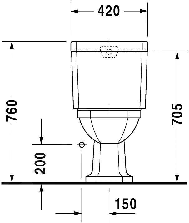 Duravit 1930 - Taza De Inodoro Completo De Pie, Desagüe Horizontal, WonderGliss, Blanca 02270900001 7 Duravit 1930 - Taza De Inodoro Completo De Pie, Desagüe Horizontal, WonderGliss, Blanca 02270900001 - Imagen 5