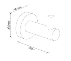 Kielle Aura - Gancho, Cromo 40602070 -Baño Suministros Tienda 55677c9f40e5db26828b8628