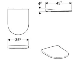Geberit Acanto - Asiento De WC, Duroplástico, Softclose, Blanco 500.660.01.2 -Baño Suministros Tienda 5701f73f766a9157dc4bd2f5 1