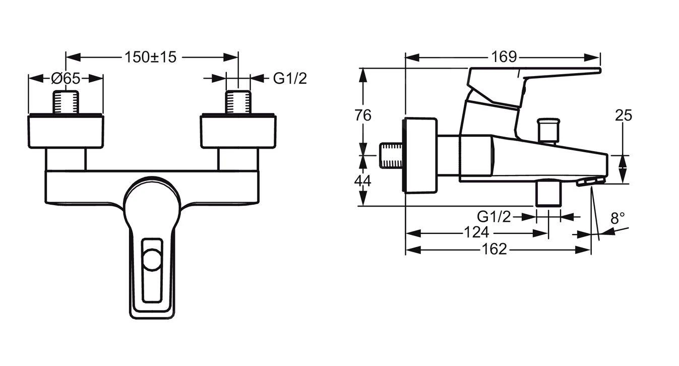 Hansa Twist - Grifo Monomando De Bañera, Cromo 09742185 4 Hansa Twist - Grifo Monomando De Bañera, Cromo 09742185 - Imagen 2