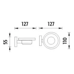 Kielle Aura - Jabonera Con Soporte, Cristal Opaco/cromo 40302010 -Baño Suministros Tienda 59c259aa12b89f3c6a159a02