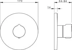 Hansa Home - Grifo Empotrado Termostático De Ducha, Cromo 88609045 -Baño Suministros Tienda 5c0b286c3934b3e8299b21f3