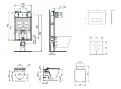 Ideal Standard ProSys - Conjunto De Módulo De Instalación Empotrado, Inodoro Y Asiento Strada II, Pulsador Oleas M1, Aquablade, SoftClose, Cromo ProSys80M SP102 -Baño Suministros Tienda 5d2ff503a379530aa44af8f1