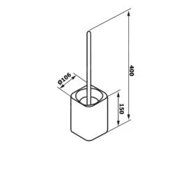Sapho Justime 3 - Escobilla De WC Sylvia, Cerámica/cromo 1309-28 -Baño Suministros Tienda 5d98fa779e2d7de712d08e3b