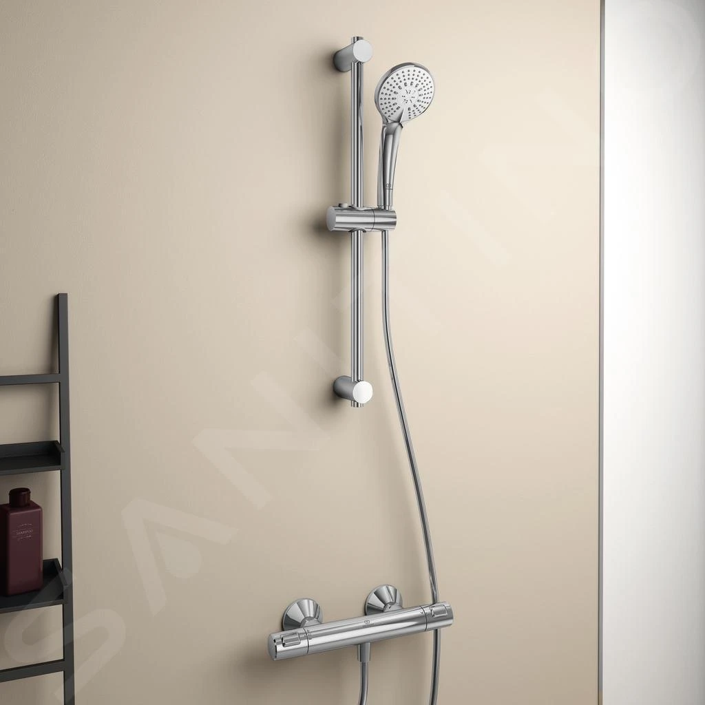 Ideal Standard CeraTherm - Conjunto De Ducha T25 Con Termostato, 3 Chorros, Cromo A7203AA 5 Ideal Standard CeraTherm - Conjunto De Ducha T25 Con Termostato, 3 Chorros, Cromo A7203AA - Imagen 3