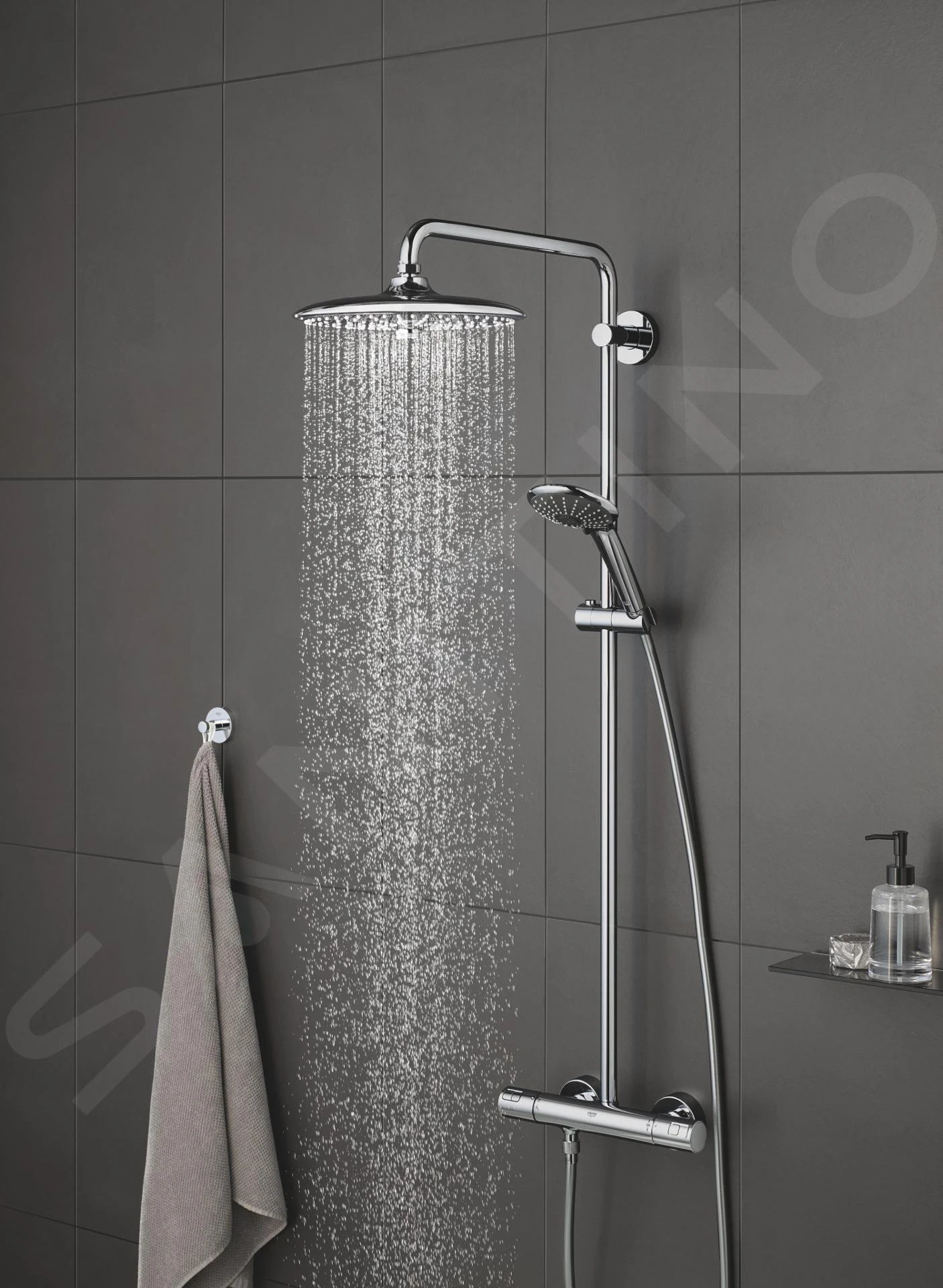 Grohe Vitalio Joy - Rociador De Ducha, Diámetro 260 Mm, 3 Chorros, Cromo 26462000 7 Grohe Vitalio Joy - Rociador De Ducha, Diámetro 260 Mm, 3 Chorros, Cromo 26462000 - Imagen 5
