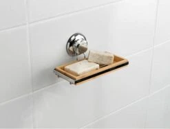 Compactor Bestlock - Jabonera Con Soporte, Bambú/cromo RAN5806 -Baño Suministros Tienda 5eed76a6eee8779e7bf3b50e