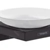 Hansgrohe AddStoris - Jabonera Con Soporte, Cristal Mate/negro Mat 41746670 -Baño Suministros Tienda 5f8319a7a0f29162f1ee3fba